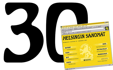 Helsingin Sanomat 30 vuotta verkossa
